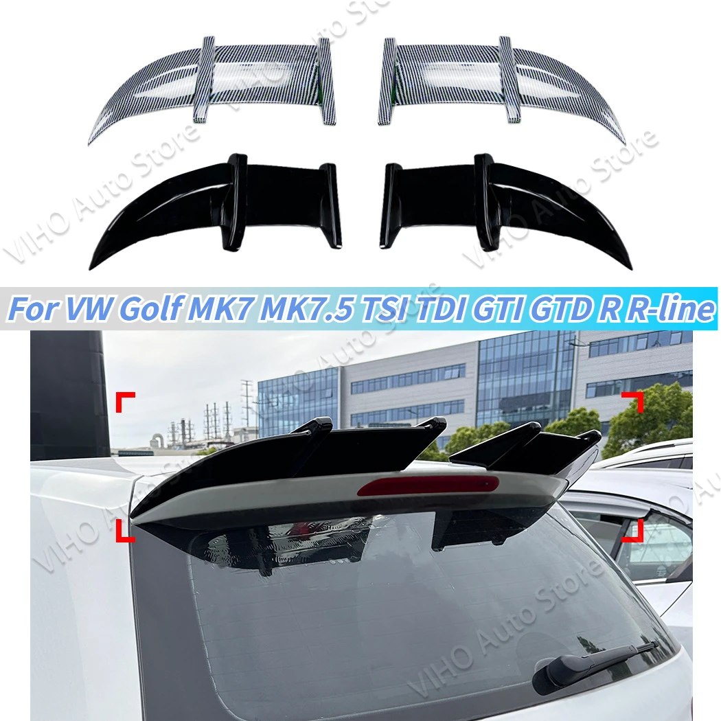 

For VW Golf MK7 MK7.5 TSI TDI GTI GTD R R-line 2013-2019 AK Style Car Rear Trunk Spoiler Wing Tail Roof Spoiler Wings Body Kit