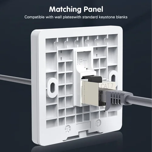 Imagen 2 del producto Acoplador ZOERAX CAT7 CAT6A CAT6, acoplador blindado Keystone RJ45, acoplador en línea RJ45 hembra a hembra blindado, conector Keystone