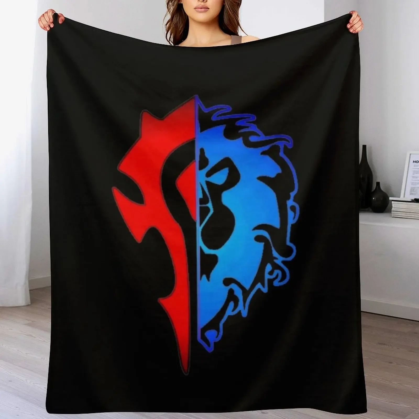 

7619 Combined Alliance-Horde logo from the game World of warcraft - WoW- Throw Blanket Vintage Nap halloween Thin Blankets