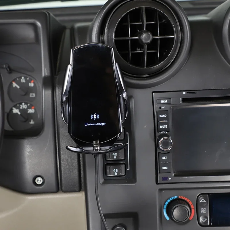 For 2003-2007 Hummer H2 aluminum alloy  car mobile phone navigation bracket wireless charging mobile phone bracket auto parts