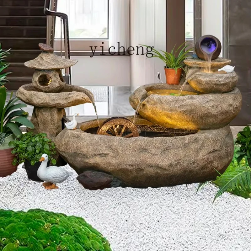 

Xl Water Fountain Outdoor Fish Pond Landscape Garden Circulating Tank Decoration