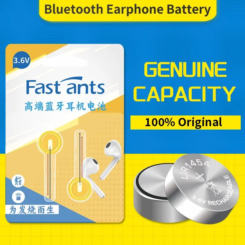 

LIR1454 3.7V 90mAh 14*5.4mm Rechargeable lithium ion Button Cell Battery ICR1454 CP1454 For galaxy BUDS+ TWS Bluetooth Earbuds