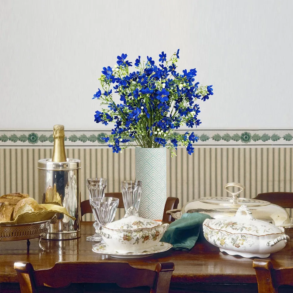 Seidenblumen mit langen Stielen, künstliche Blumen für hohe Vasen im Freien, künstlicher Schleierkrautstrauß, künstliche Blumen für Hochzeiten und Partydekoration – Detail 4