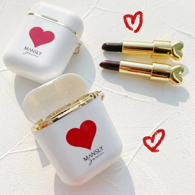 

Love double tube lipstick matte matte lipstick portable earphone storage box female student makeup enhances complexion cosmetic