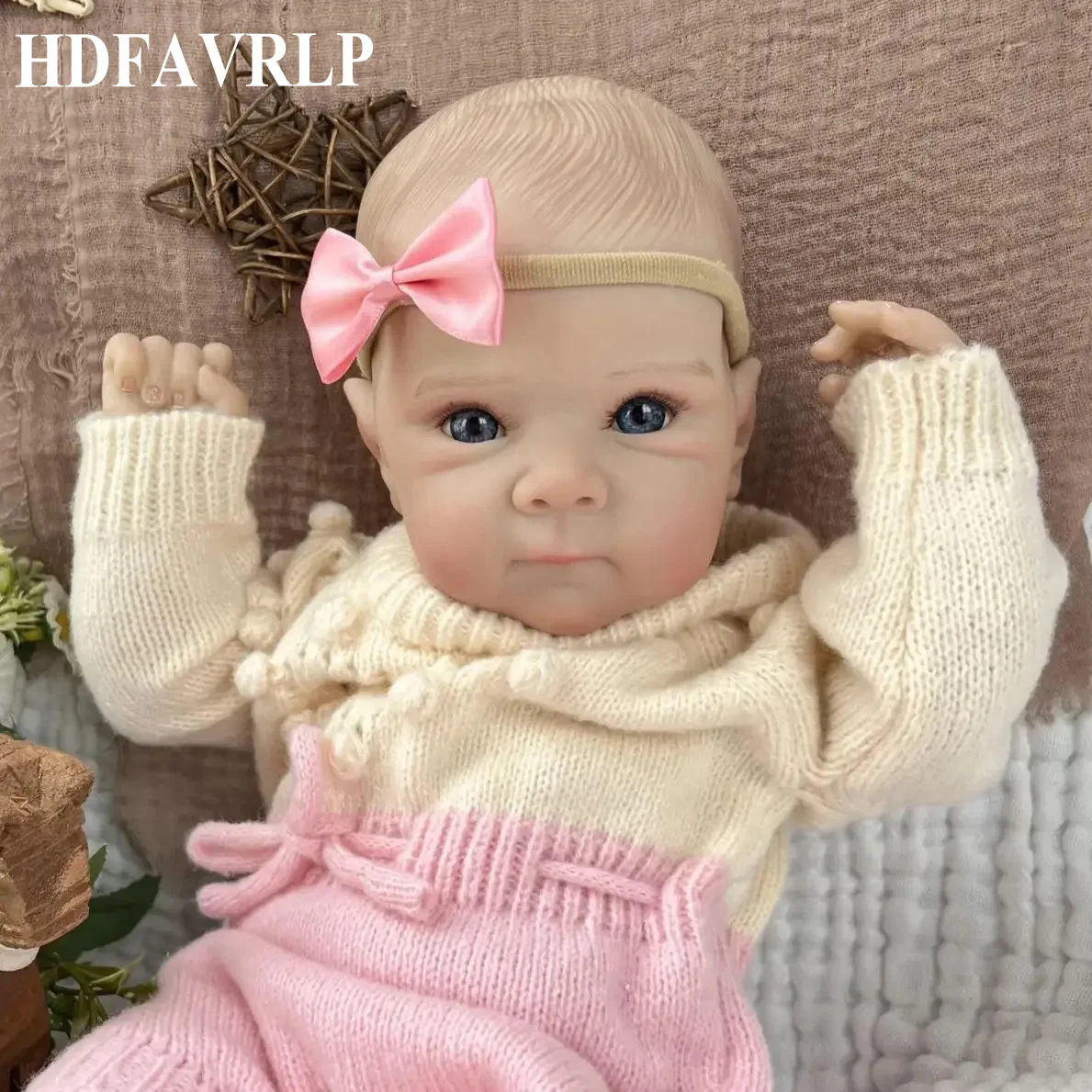 

Кукла-реборн HDFAVRLP Real Look, 18 дюймов (45 см), с тканевым телом, реалистичная, с 3D-кожей, очаровательная, модная, подарок на день рождения