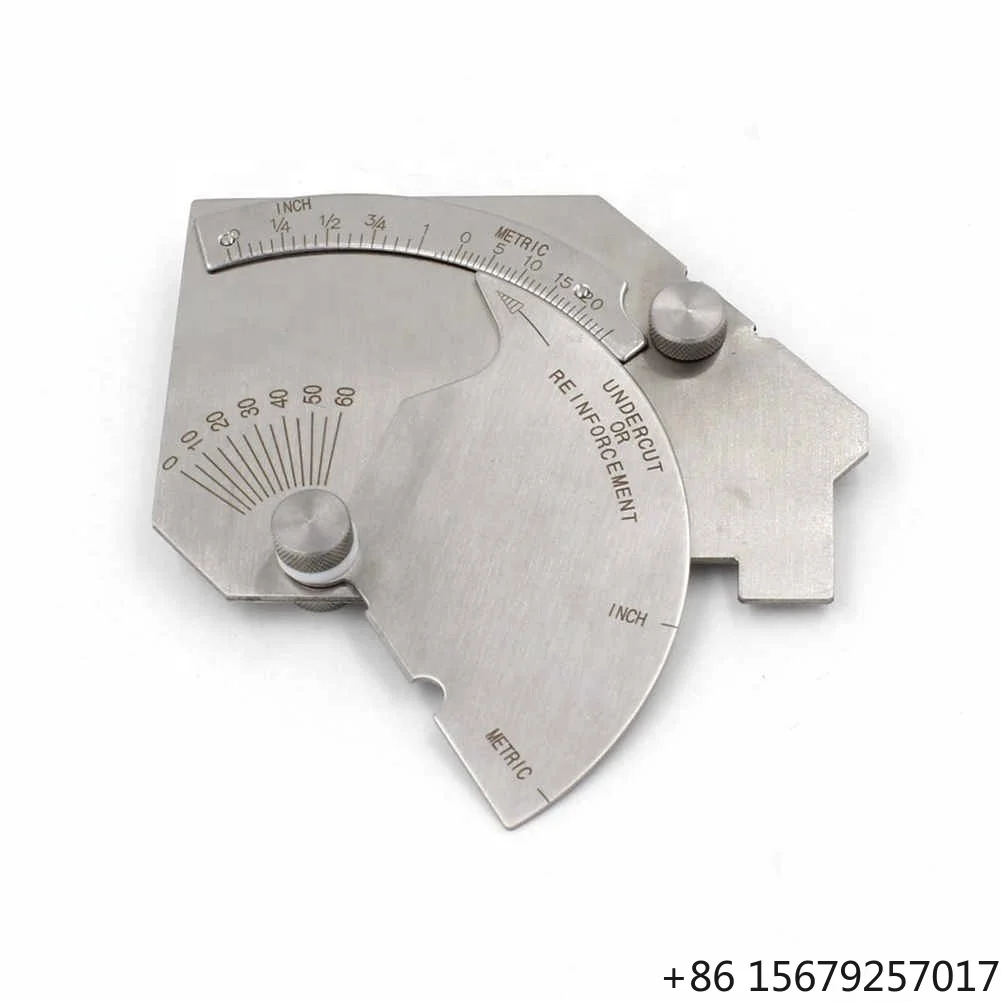 Welding Measure Tool MG-8 Weld Gauge Stainless Steel Seam Inspection Ruler Bridge CAM Welding Gage AL1063 INCH Tool
