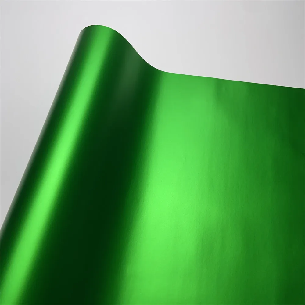 

Matt Metallic Green Vinyl Car Wrap Foil with Air Release Film DIY Styling Satin Chrome Car Sticker