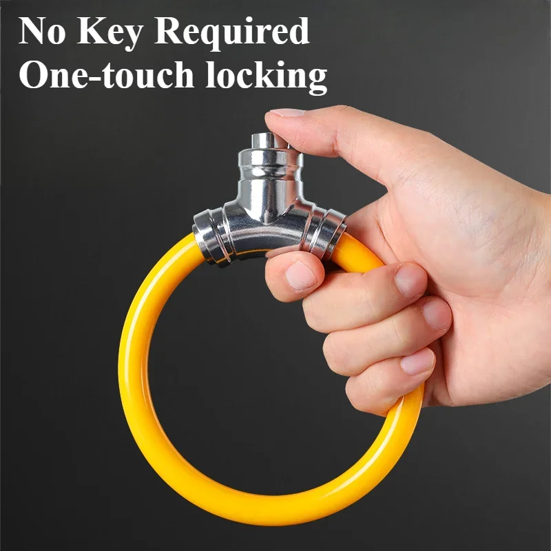 Portable Bike Safety Lock Bike Chain Lock Round Bike Lock Anti-theft Bike Lock Waterproof anti-shear anti-theft lock