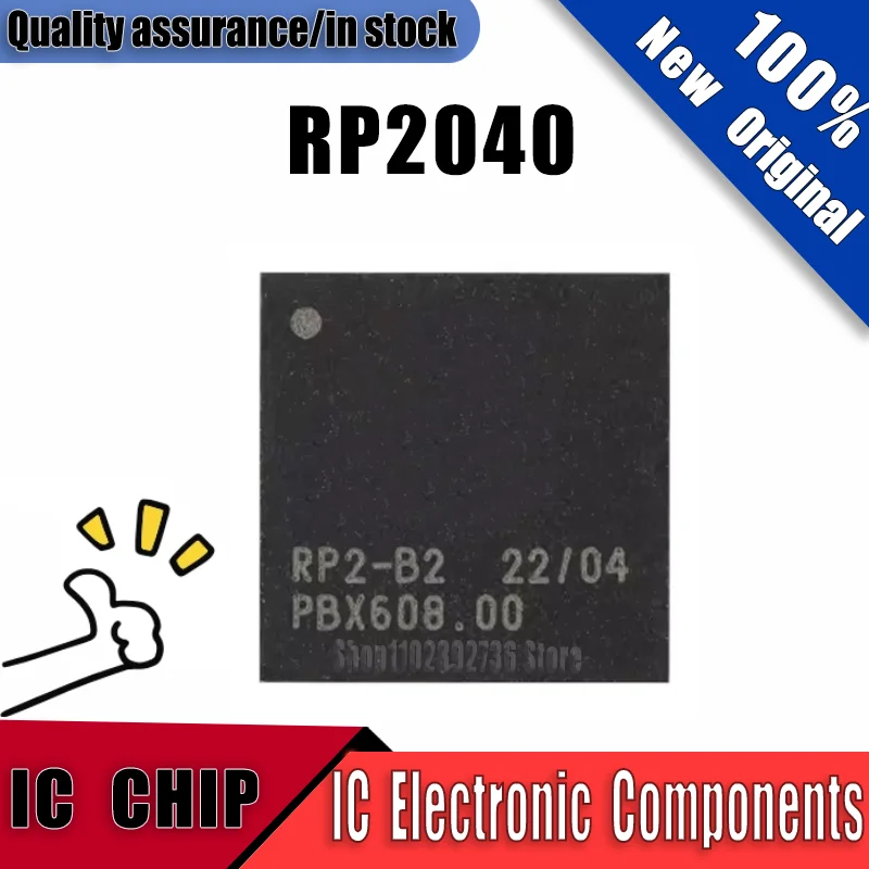New Original RP2040 RP2-B2 QFN56 ARM Cortex-M0 33MHz Microcontroller  IC Chip