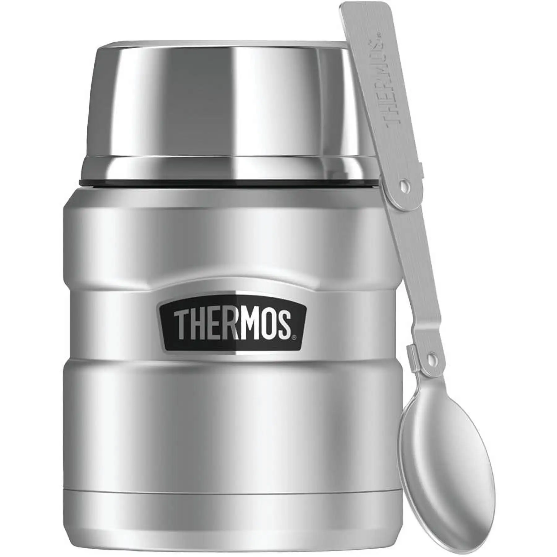 

Thermos Stainless King 16 Ounce Food Jar with Folding Spoon, Matte Stainless