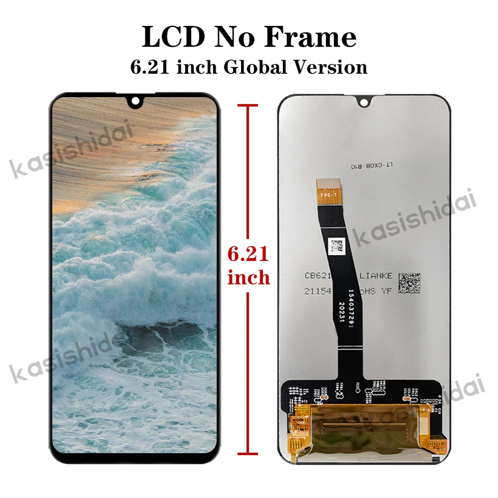 6.21\'\'LCD For Huawei Honor 20 lite Global Version LCD Display Touch Screen Digitizer Assembly For honor 20 Lite LCD With Frame