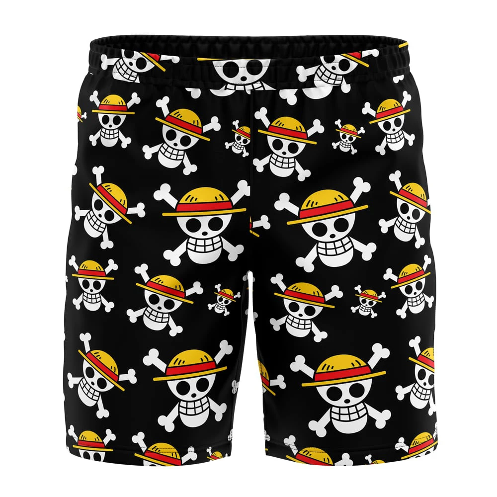 New One Piece Themed Sport Beach Shorts for Spring/summer Family Matching Kids, Breathable Quick Drying Loose Oversized Shorts