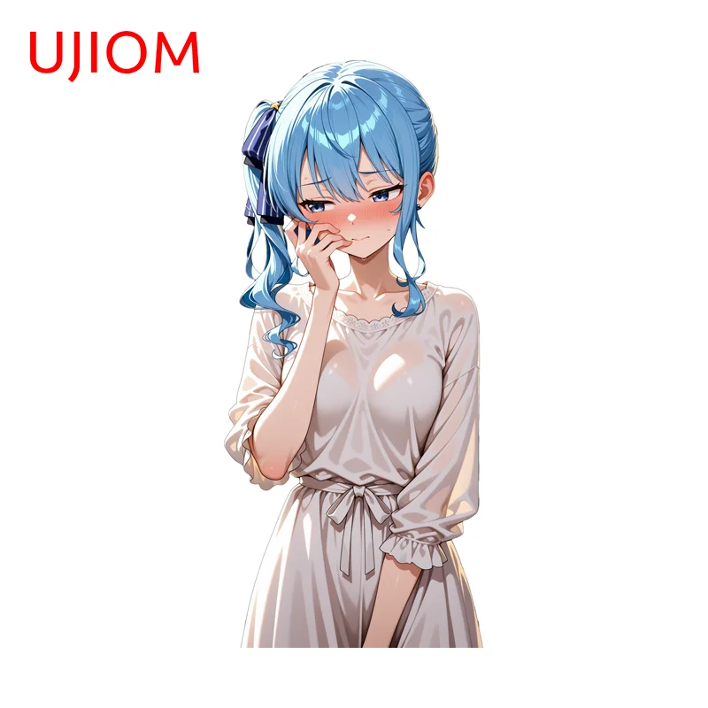 UJIOM Anime Hoshimachi Suisei Wall Sticker Seductive Shy NSFW Amusing Personality PVC Decal Modern Air Conditioner Decor