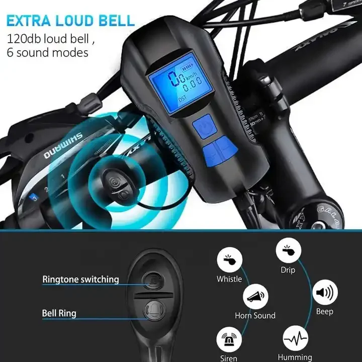 USB Rechargeable Waterproof LED Bike Light Front and Back Mountable for Mountain Bikes with Light Source LED