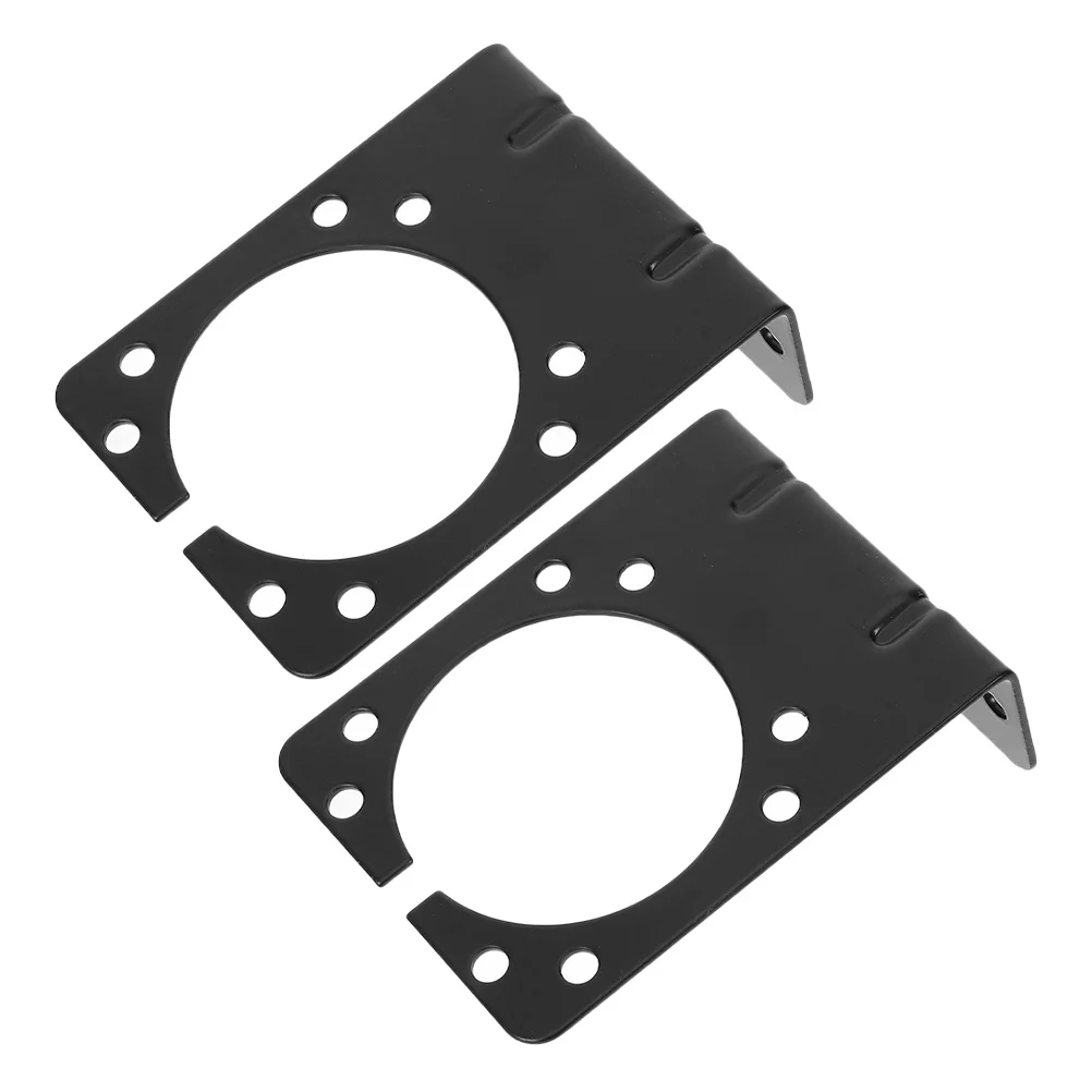 

2Pcs 7 Way Trailer Connector Mounting Bracket Vehicle Wiring Adapter Durable Iron Easy Installation Enhanced Safety