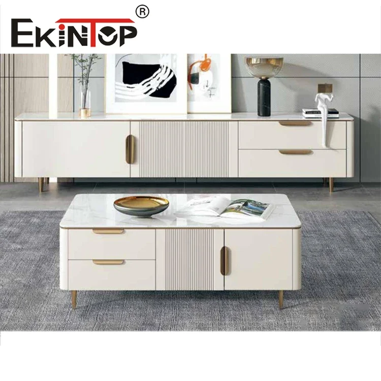 Ekintop-conjunto de mesa de madeira mármore moderno, alta qualidade