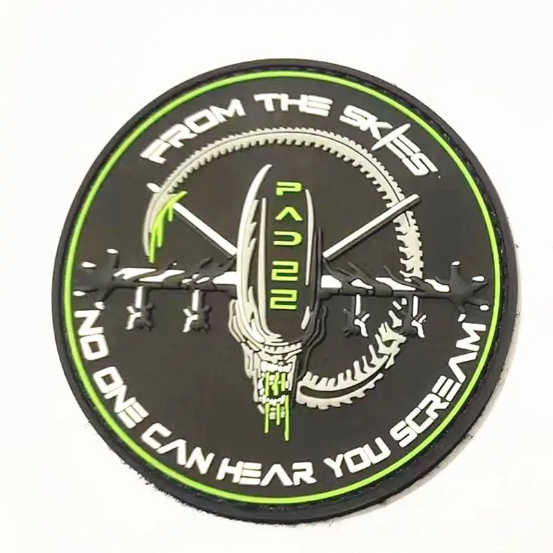 Custom Pvc Patch Hook And Loop Morale Patch Pvc Soft Rubber Badge For Clothing Personalized Patches