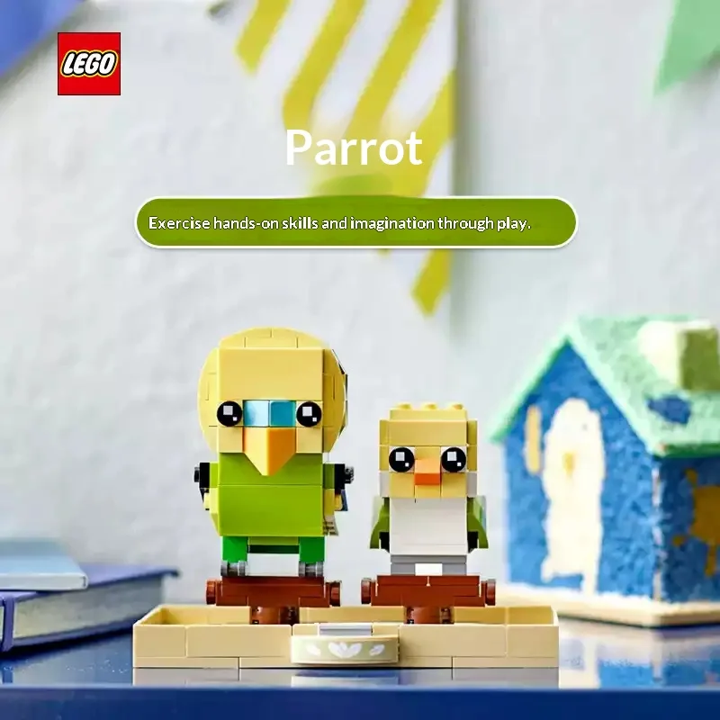 

Lego Block Square Head Series LG-40443 Parrot Boy and Girl Assembled Block Toy Gift