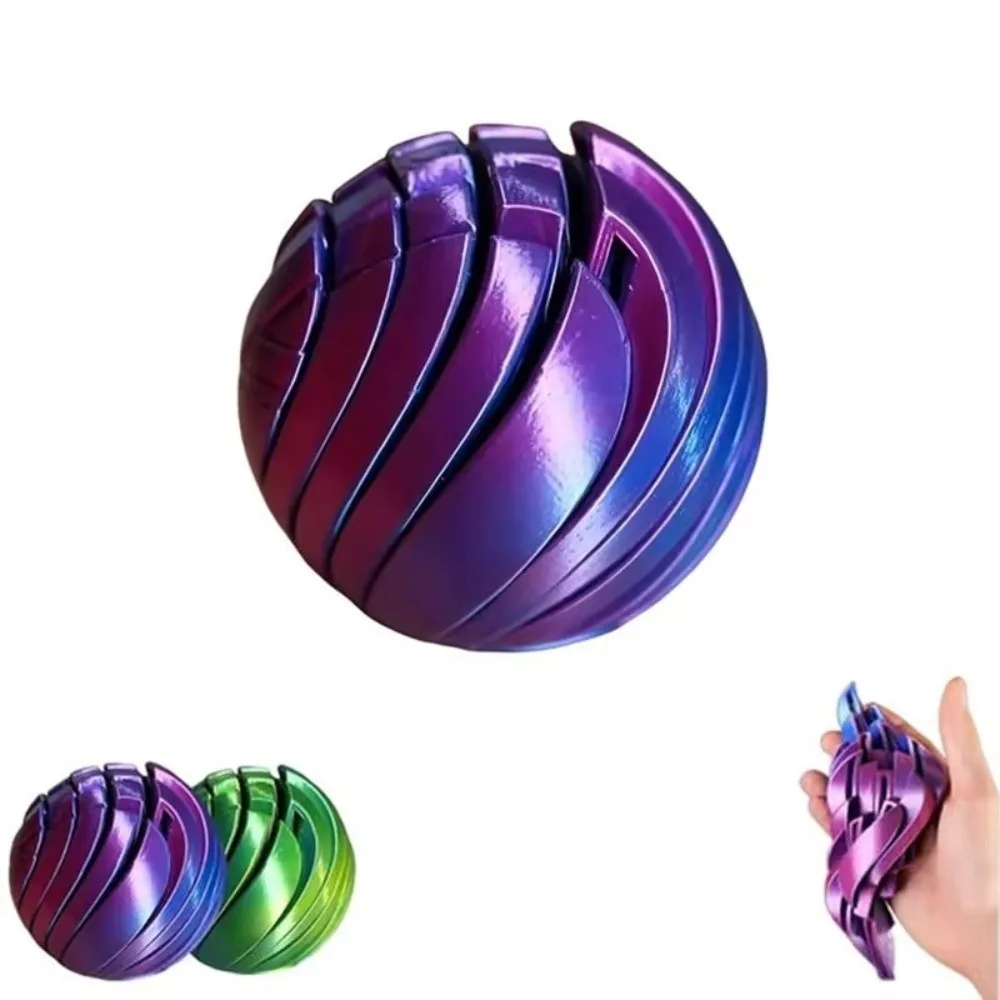 Relaxation Slime Ball Fidget Creative Rotating Gear Liquid Flow Ball Funny PLA 3D Printed Twistsphere Fidget Office Use