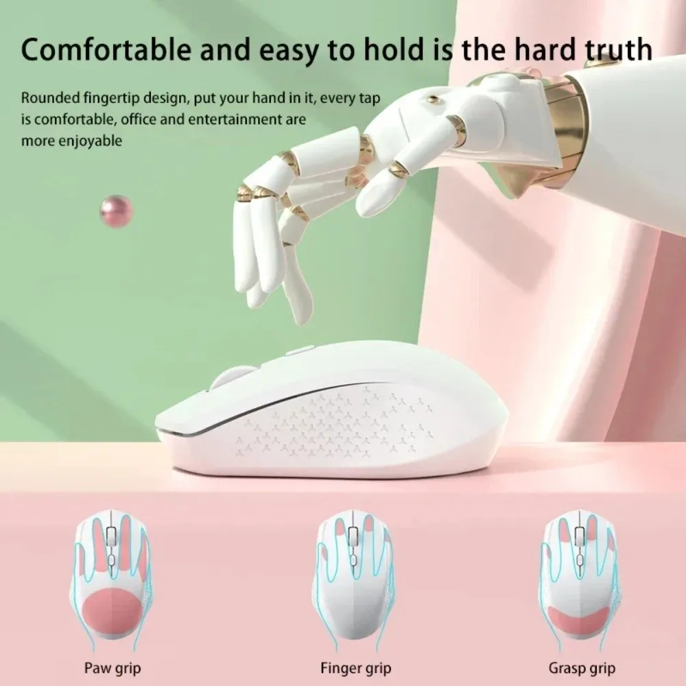 デュアルモードワイヤレス Bluetooth 充電マウスサイレント USB レシーバーラップトップワイヤレスマウス人間工学に基づいた高精度