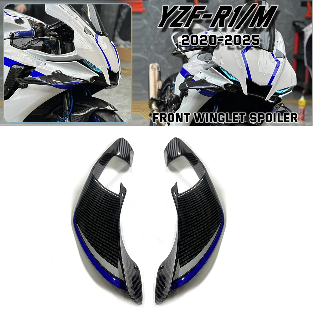 For Yamaha YZF R1 2020-2025 Motorcycle Fixed Winglets Fairing Small Wing Spoiler Aerodynamic Wing 2021 2022 202