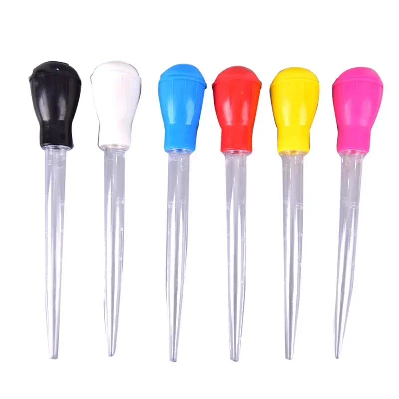 BBQ Tools Rubber Head Plastic Pipette Pump Pipe Gadgets Poultry BBQ Syringe Pastry Tube Barbecue Oil Dropper Cooking Tool 30ml
