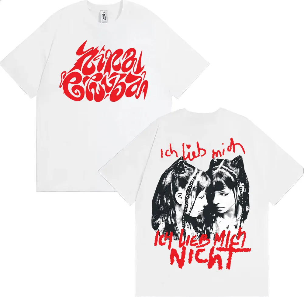 Ich Lieb Mich Nina Chuba 2025 ألبوم جولة تي شيرت الرجال الملابس النسائية خمر موضة تي شيرت 100% القطن تي شيرتات قصيرة الاكمام #4