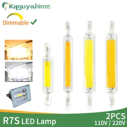 Kaguyahime 2pcs 110V /220V COB LED R7S Bulb Lamp 6w~15w Dimmable 78mm 118mm 135mm Replace Spot Tube Halogen Light 50w~100w