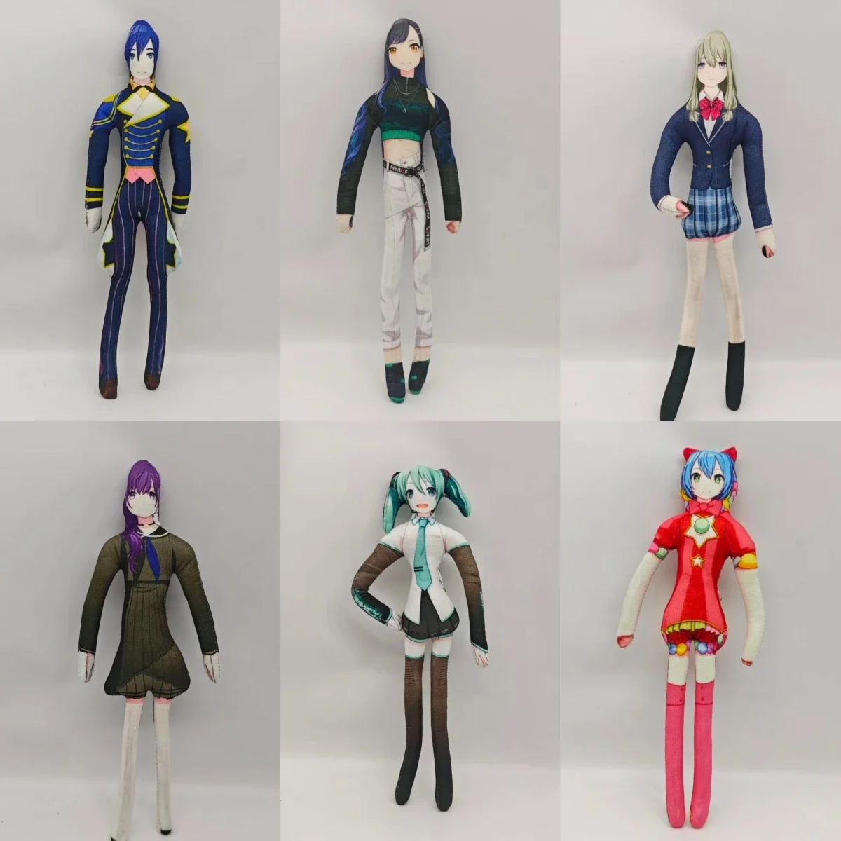 Project Sekai Multi Characters Wire Plush Set Hatsune Miku Rui Tsukasa Akito Abstract Long Legs Bendable Doll Collectible Gift