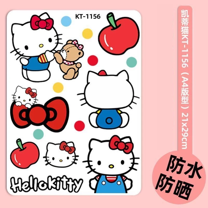 Kawaii Hello Kitty Mirror Decoration Sticker Cute Cartoon Charm Mickey Mouse Scooter Luggage Sticker Birthday Gift