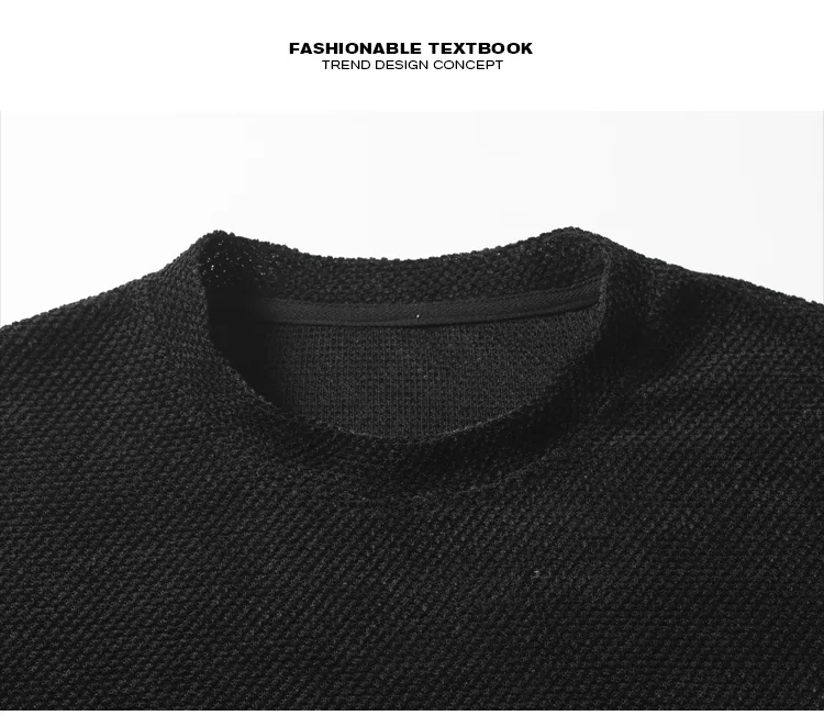 Herren-Pullover mit Rundhalsausschnitt und langen Ärmeln, gestrickt, mit Farbverlauf, gewaschener Textur, aus weichem Gewebe, für verschiedene Anlässe und den Alltag. – Detail 3