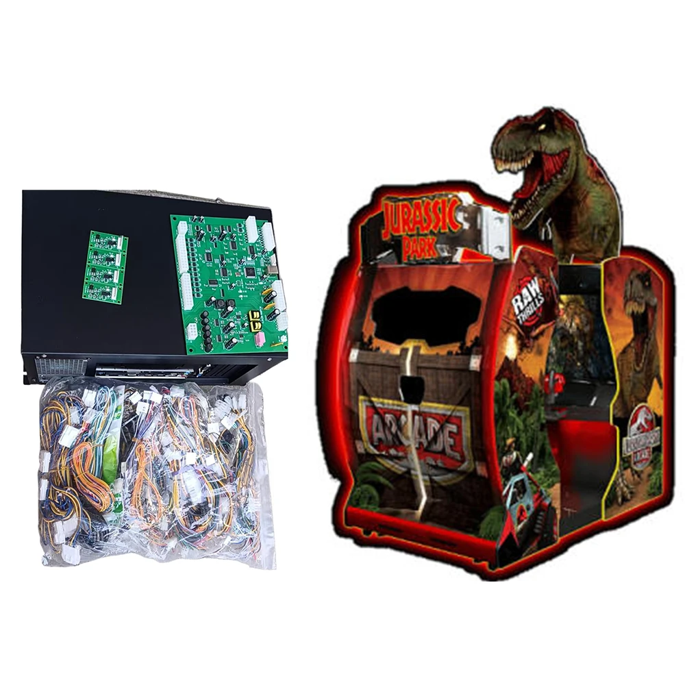 Jurassic Park Machine Shooting Arcade Kit Double Players Raw Thrill Retro Machine 55 Inch Screen Mainboard Control board