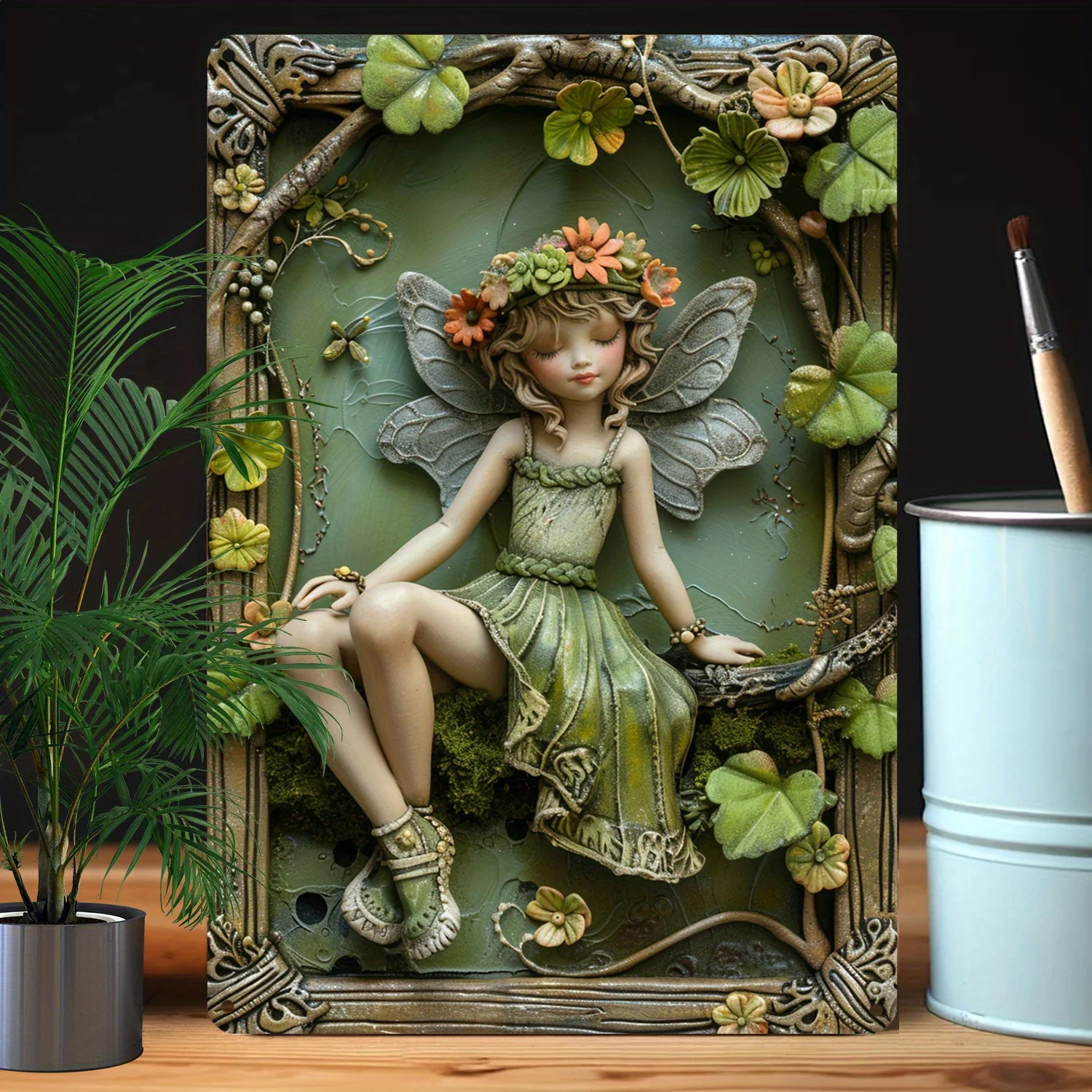 Vintage Spring Fairy Theme Sign- Funny Autumn Decor For Bedroom, Living Room, Bathroom, Garden, Toilet - Ideal Halloween Gift