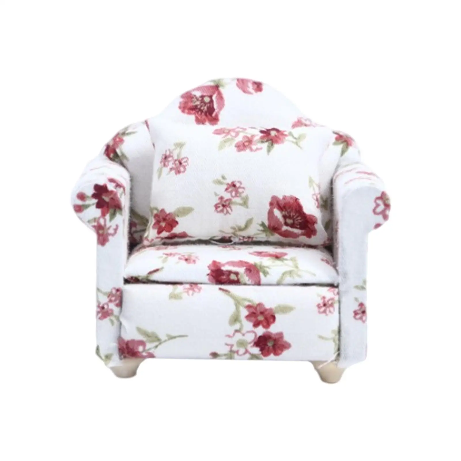 

1:12 Miniature Dollhouse Sofa Arm Chair Furniture for Baby Toy Double sofa