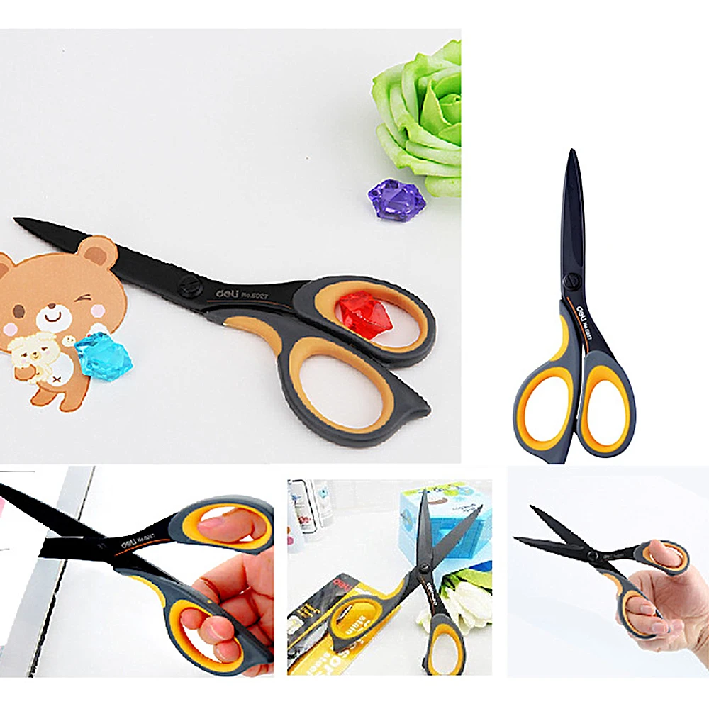 Stainless Steel Scissors Student Stationery Art Craft Scissors Office Packaging Box Cutting Paper Knife Anti-stick Anti-rust