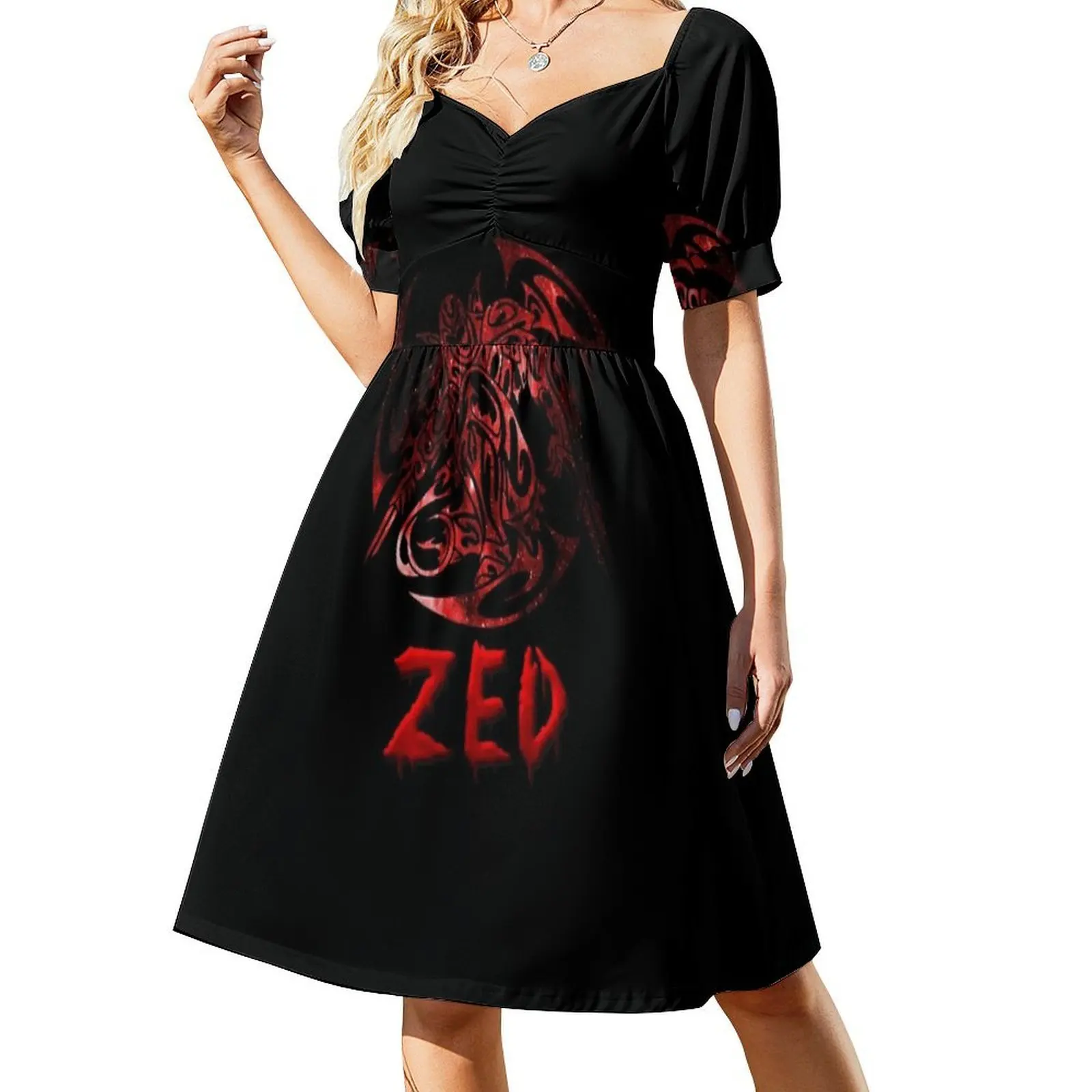 Preppy Style Mini Dress For Women A-Line Loose Fit Casual Day Dress Kha Zix Zed League Of Legend Game Hd Female Clothing