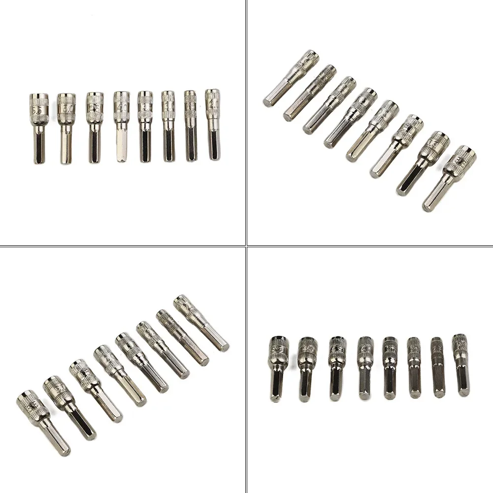 8pcs H4 Screw Metric Driver Tool Drill Bit PH2.0 / M2.5-5.5mm Hex Shank Hex Nut Socket Avoid The Rounding Of Rusted Or Damaged