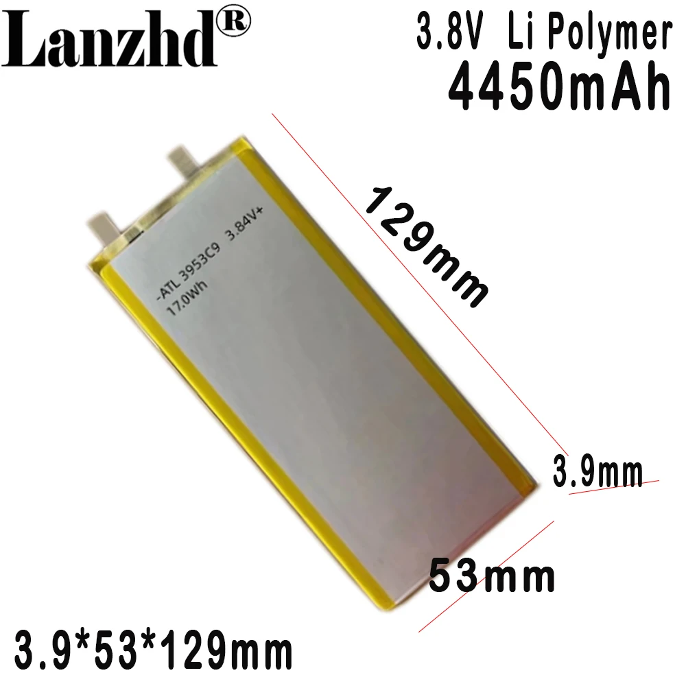 แบตเตอรี่โพลิเมอร์ 3.8V 4450MAH สําหรับแบตเตอรี่ในตัว Medical Navigator Notebook แบตเตอรี่ 3953129   3953C9
