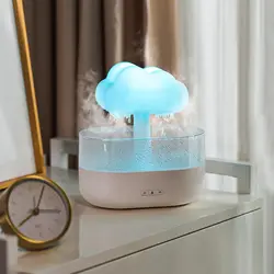 Cloud Rain-Difusor de Óleo Essencial com Luz LED, Umidificador Aromaterapia, Gotejamento de Água, Aromaterapia, 7 Cores, 200ml