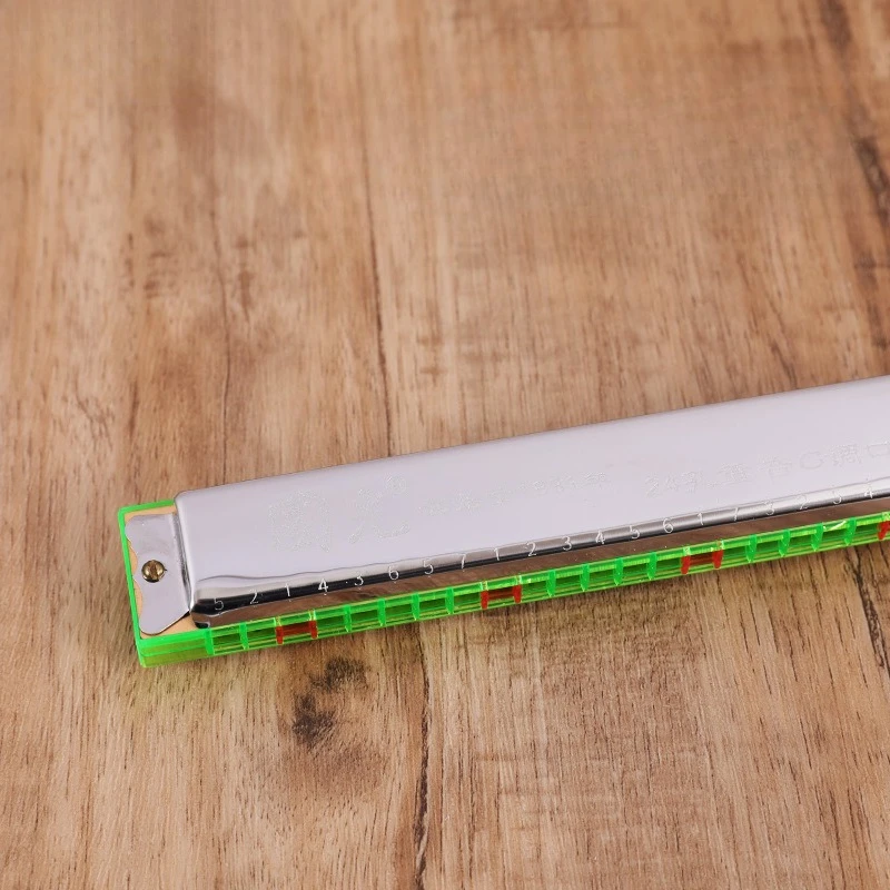 Polyphonic Harmonica, 24-hole Harmonica, Beginner, Harmonica in The Key of C, Accent Harmonica