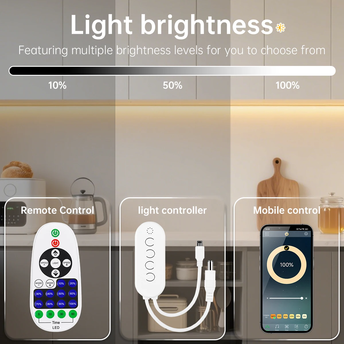 Wireless Bluetooth COB LED Strip Light 24V Phone APP Control LED Tape Linear Dimmable Ribbon For Room Kitchen Ambient Lighting