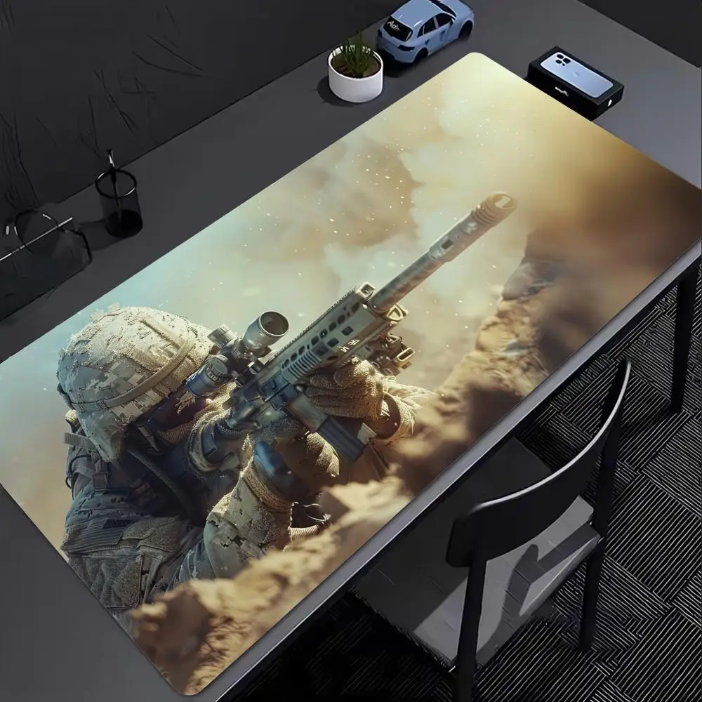 Camo Large Gaming XXL Military Sniper Soldier Deskmat Non-Slip Rubber Game Mouse Mat Computer Keyboard Mats Big Mausepad Gamer