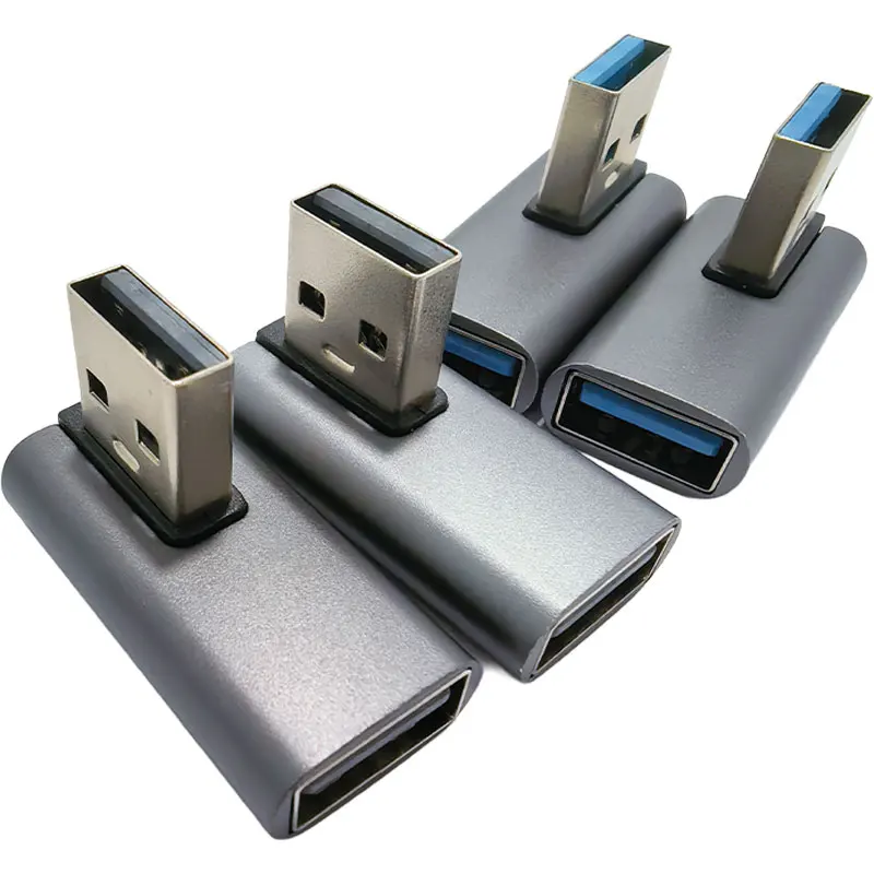 90 Degree  Angled USB 3.0 A Male to Female Extension Connector Adapter for Laptop PC USB Chargers Converter