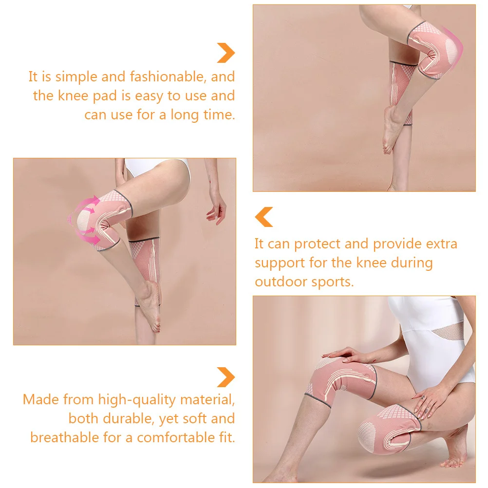 

1 пара рукавов для поддержки колена для бега для женщин, мягкая дышащая подушечка для фитнеса, спортивный бандаж, защита для езды на велосипеде, компрессионный бандаж