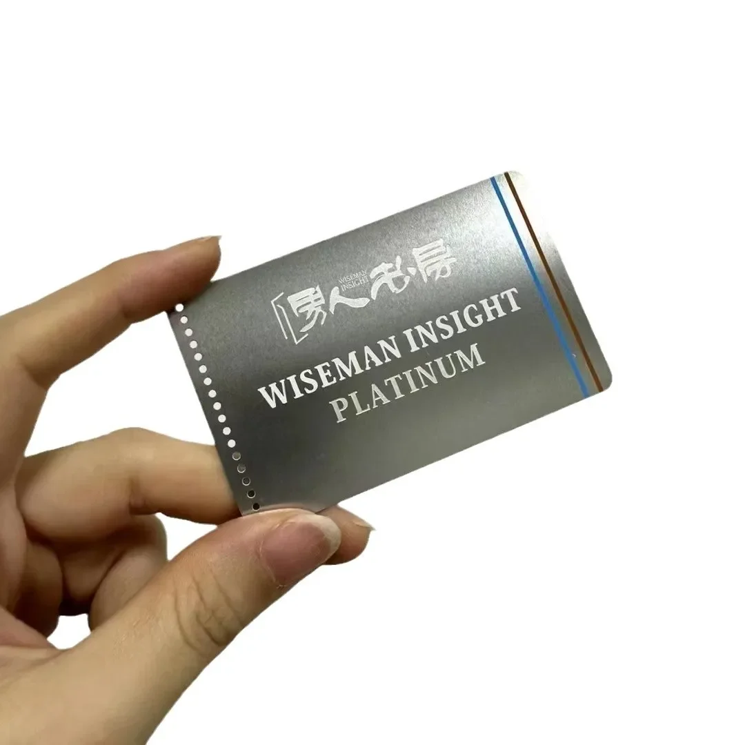 Metal Business Card Custom Membership Metal Card Corrosion Electroplating Wire Drawing Process Stainless Steel Material Card