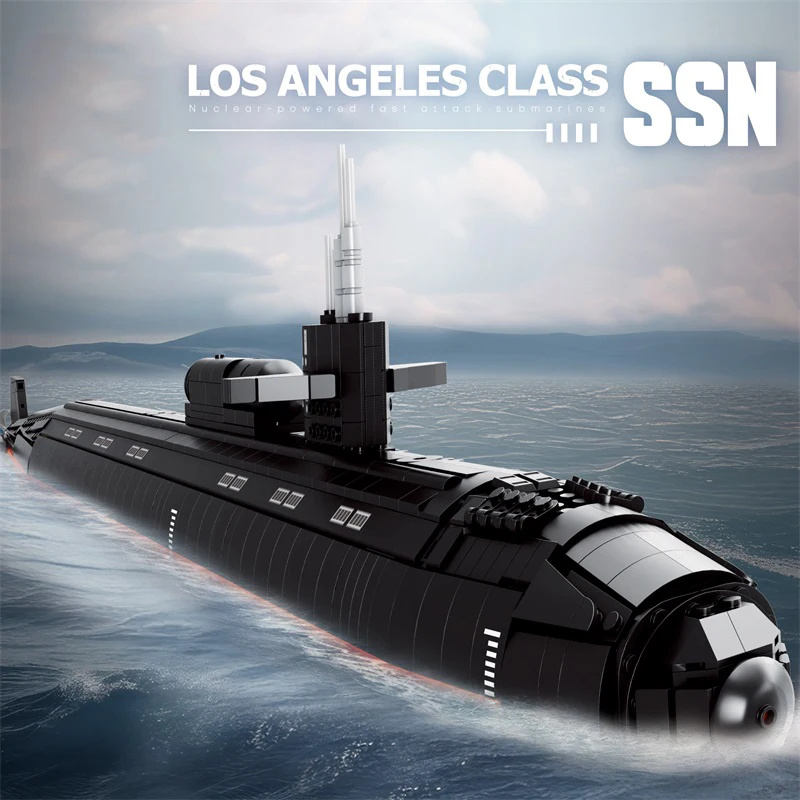 

2988PCS SSN-688 Submarine Building Block Navy Nuclear-powered fast attack submarines Model Bricks Desktop Deco DIY Toys For Kids