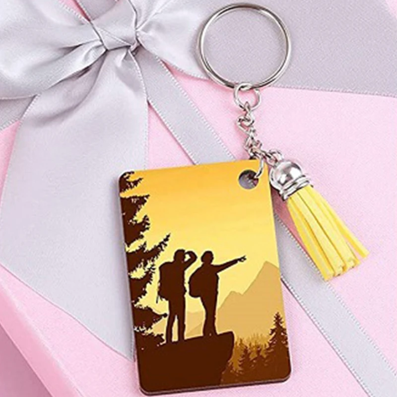 Sublimation Keychain Blank Rectangle 80 Pieces Heat Transfer Blank Products