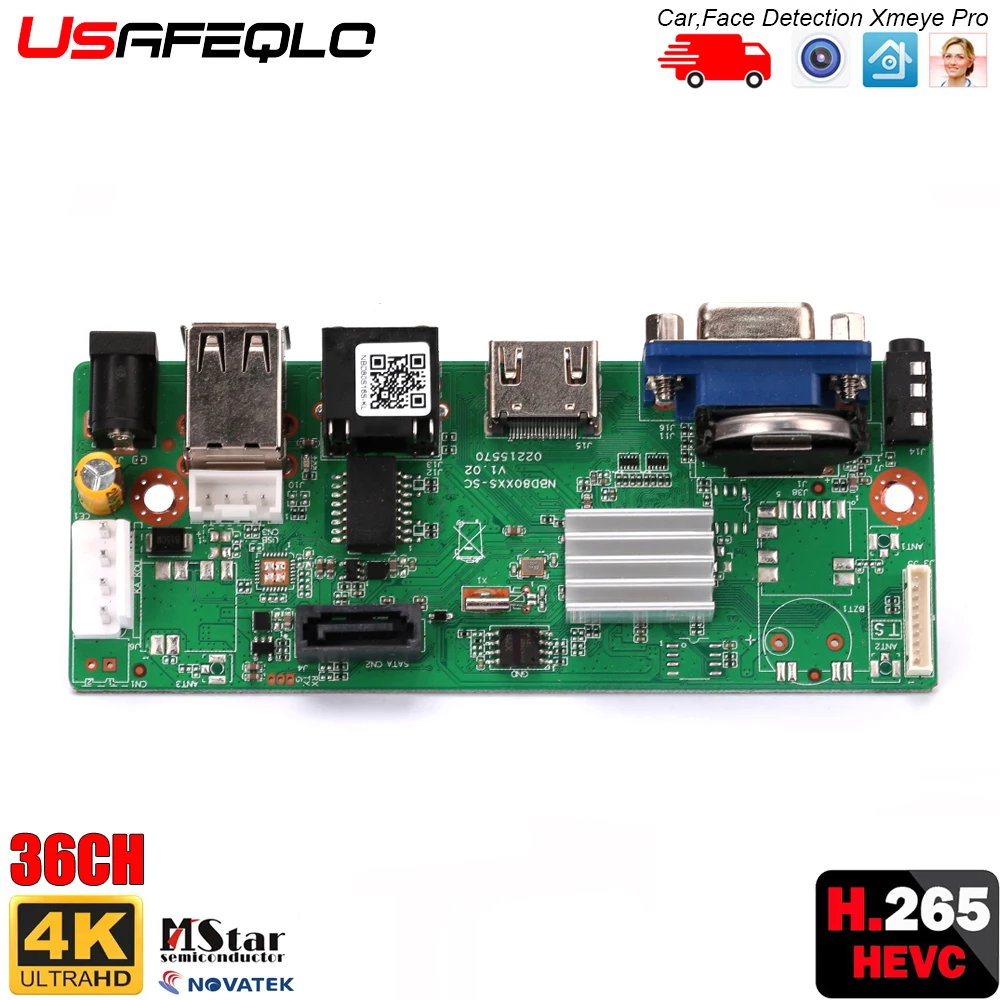 Сетевой цифровой видеорегистратор H265/H264 10/16/32/36CH * 4K 8 Мп, сетевой видеорегистратор с функцией распознавания лиц/людей/транспортного средства/движения P2P CMS XMEYE Сетевой цифровой видеорегистратор H265/H264 10/16/32/36CH * 4K 8 Мп, сетевой видеорегистратор с функцией распознавания лиц/людей/транспортного средства/движения P2P CMS XMEYE