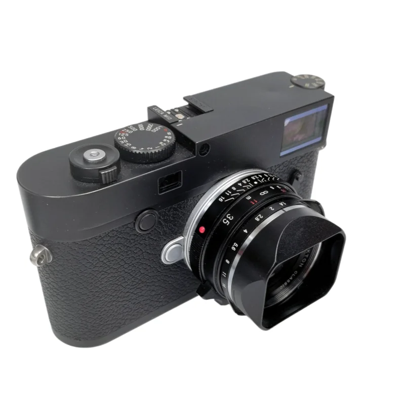Metalowa kwadratowa osłona obiektywu typu bayonet do Voigtlander Nokton Classic 35mm f1.4 II VM 40mm f1.4 50mm f1.5 II VM, zamiennik LH-6 — zdjęcie produktu 4