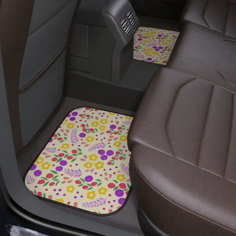 Car Floor Mats, cute car mats, car accessories for women, cute car accessories, boho car floor mat, floral car floor mat